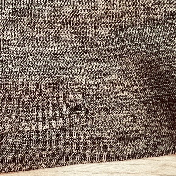 AB Studio Tunic Blouse Womens XL Olive Gray Cascade Front V-Neck Half Sleeve - Picture 9 of 14